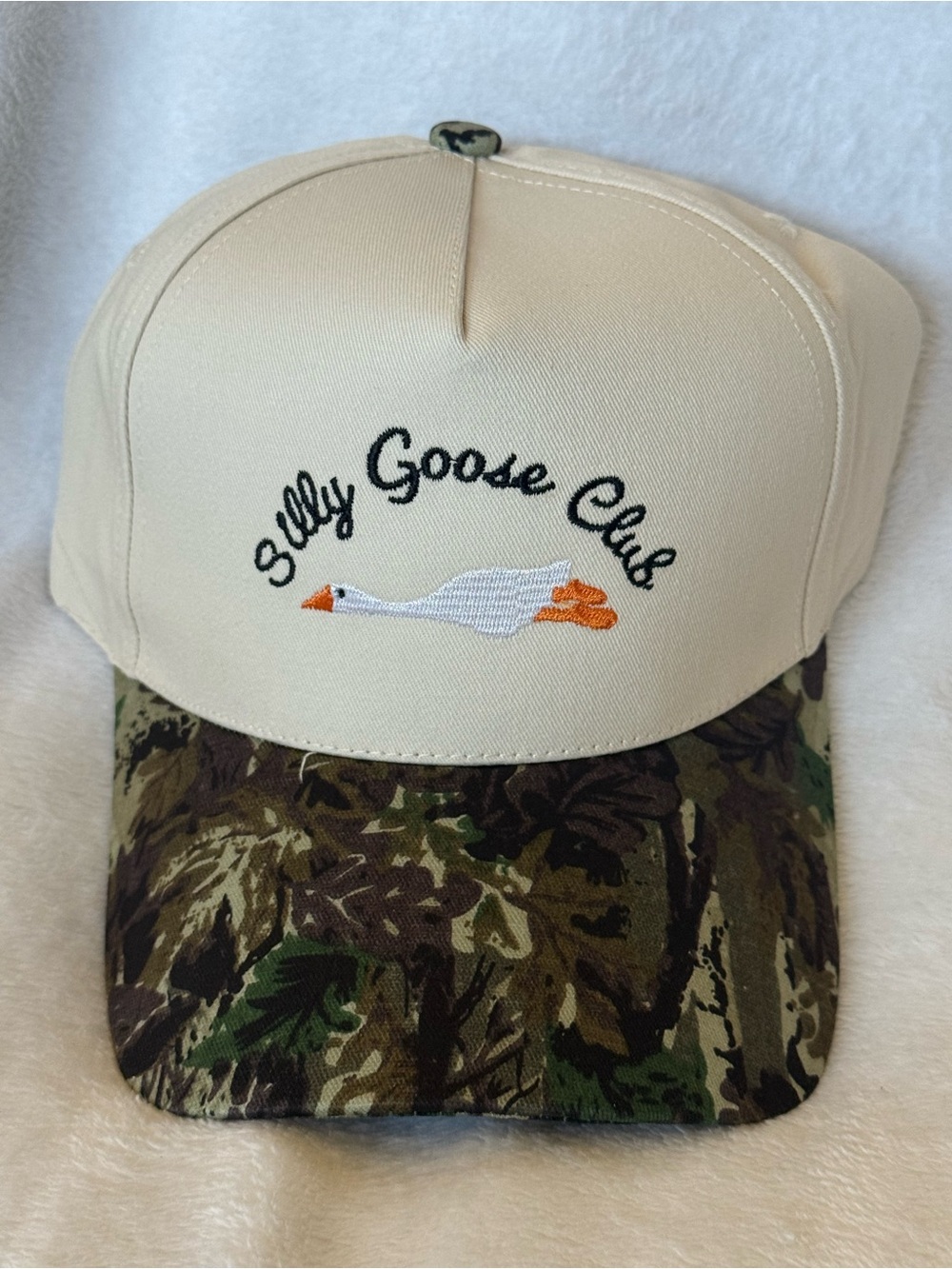Beige & Camo Trucker Hat